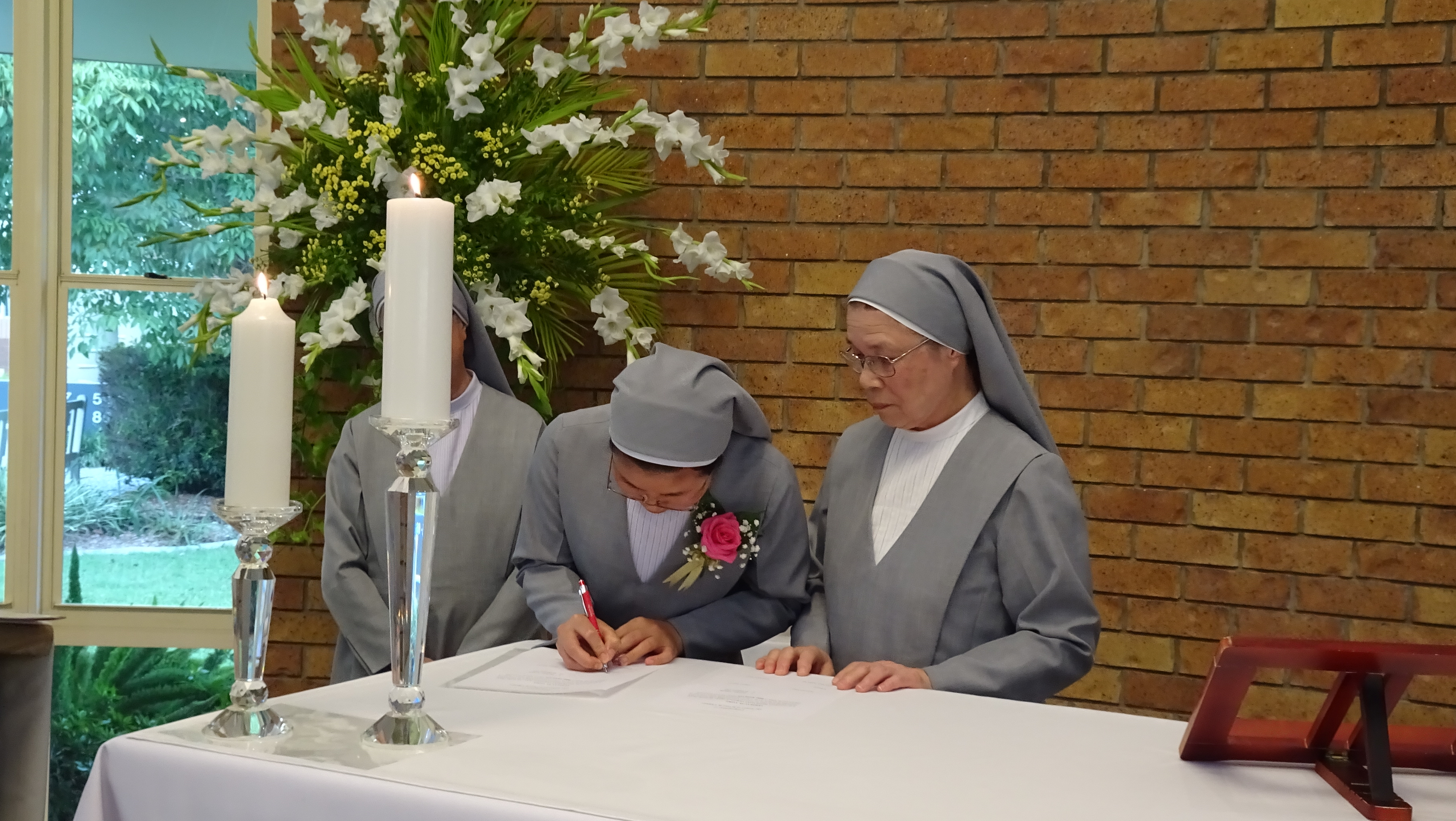 Sr Veronica signed the form